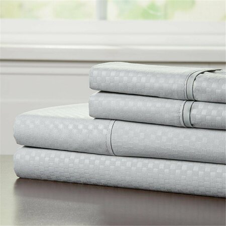 DAPHNES DINNETTE Hypoallergenic Bed Linens w/Deep Pocket Fitted Brushed Microfiber Sheets Set, Platinum - 4 Piece DA3239746